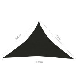 Voile d'ombrage 160 g/m² Noir 3,5x3,5x4,9 m PEHD