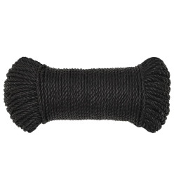 Corde de travail Noir 6 mm 50 m polypropylène