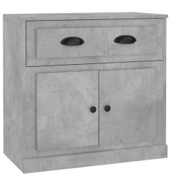 Buffets 2 pcs gris béton bois d'ingénierie