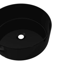 Lavabo rond Céramique Noir 40 x 15 cm