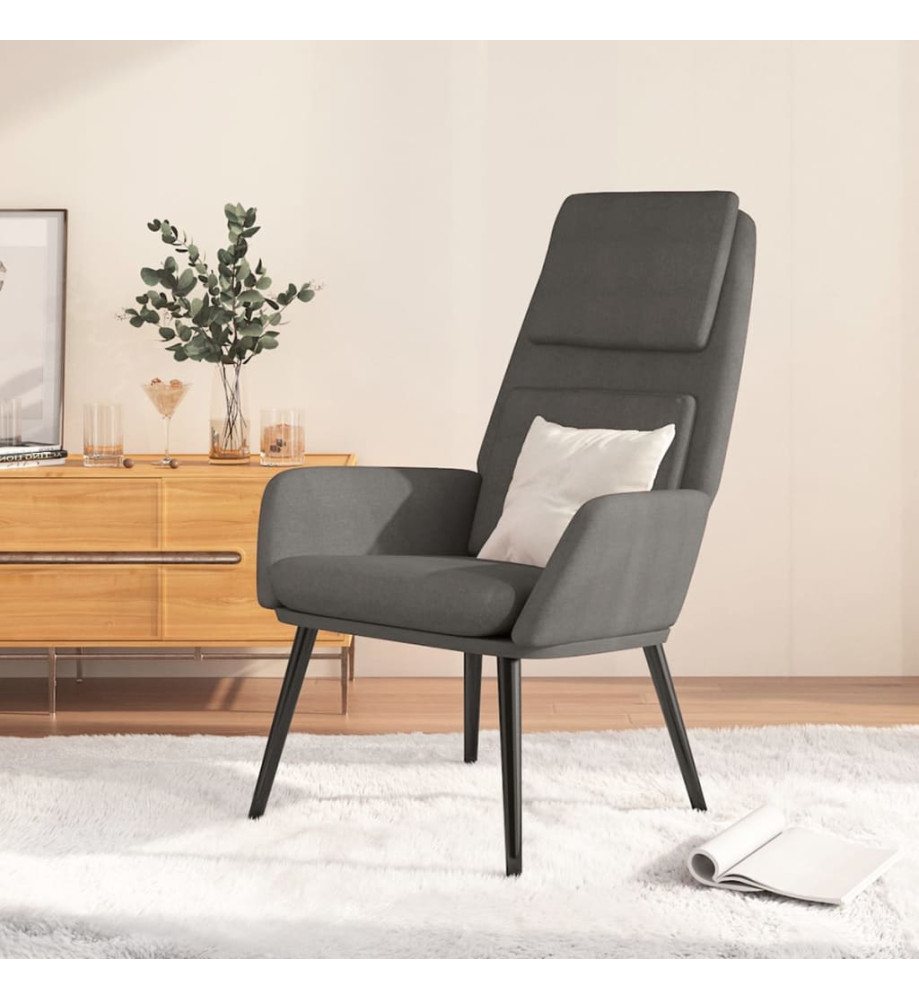 Chaise de relaxation Gris clair Tissu