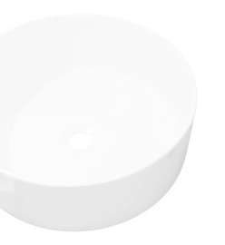 Lavabo ronde Céramique Blanc 40 x 15 cm