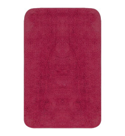 Tapis de salle de bain 2 pcs Tissu Fuchsia