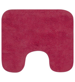 Tapis de salle de bain 2 pcs Tissu Fuchsia