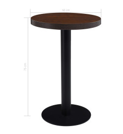 Table de bistro Marron foncé 50 cm MDF