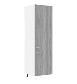 Armoire à réfrigérateur Sonoma gris 60x57x207 cm Bois