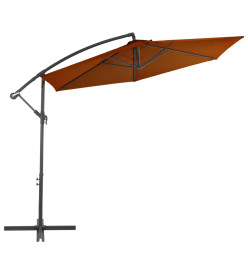 Parasol déporté avec mât en aluminium Terre cuite 300 cm