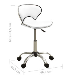 Tabouret de salon et spa Blanc Similicuir