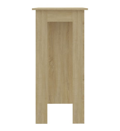 Table de bar avec étagère Chêne sonoma 102x50x103,5cm Aggloméré