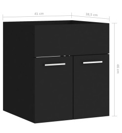 Armoire d'évier Noir 41x38,5x46 cm Aggloméré