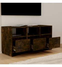 Meuble TV Chêne fumé 102x37,5x52,5 cm Aggloméré