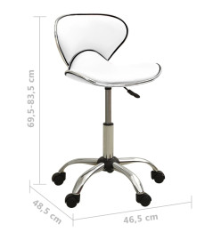 Chaise de bureau Blanc Similicuir