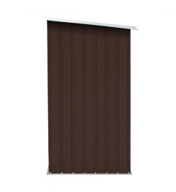 Abri de stockage de bois Acier galvanisé 163x83x154 cm Marron