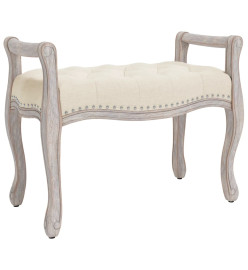 Banc beige 80x45x60 cm lin