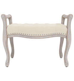 Banc beige 80x45x60 cm lin