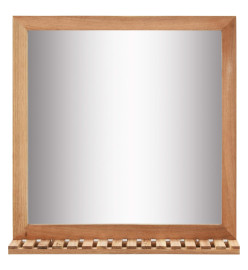 Miroir de salle de bain 60 x 12 x 62 cm Bois de noyer massif