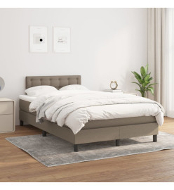 Lit à sommier tapissier avec matelas Taupe 120x200 cm Tissu