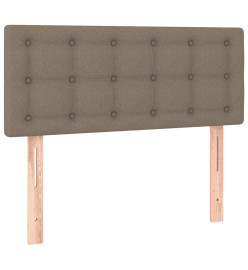 Lit à sommier tapissier avec matelas Taupe 120x200 cm Tissu