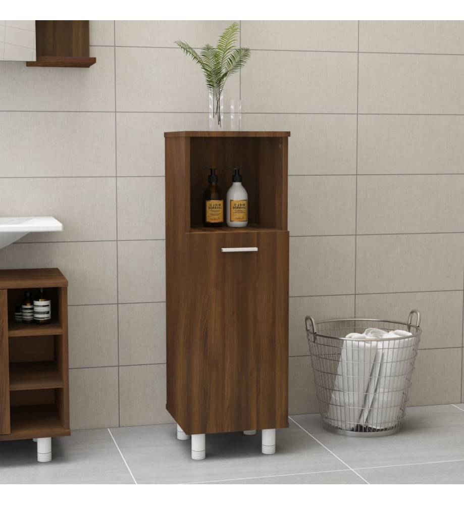 Armoire de bain Chêne marron 30x30x95 cm Bois d'ingénierie