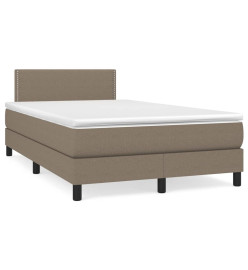 Lit à sommier tapissier avec matelas Taupe 120x200 cm Tissu