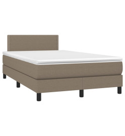 Lit à sommier tapissier avec matelas Taupe 120x200 cm Tissu
