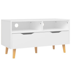 Meuble TV Blanc 90x40x48,5 cm Bois d'ingénierie