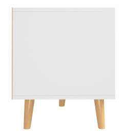 Meuble TV Blanc 90x40x48,5 cm Bois d'ingénierie