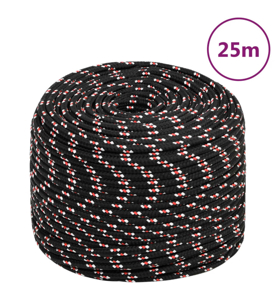 Corde de bateau Noir 6 mm 25 m Polypropylène