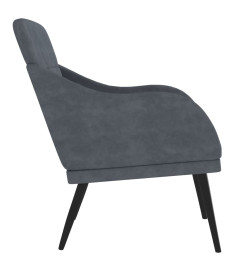 Fauteuil Gris foncé 63x76x80 cm Velours