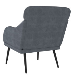 Fauteuil Gris foncé 63x76x80 cm Velours