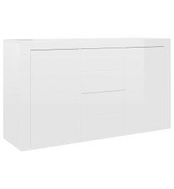 Buffet Blanc brillant 120x36x69 cm Aggloméré