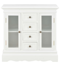 Buffet blanc 70x28x70 cm bois de pin massif