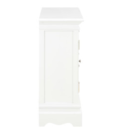 Buffet blanc 70x28x70 cm bois de pin massif