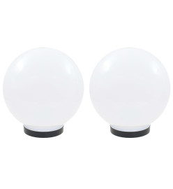 Lampe à LED sous forme de boule 2 pcs Sphérique 25 cm PMMA