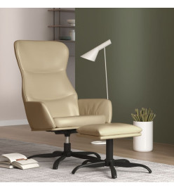 Chaise de relaxation avec tabouret Cappuccino Similicuir