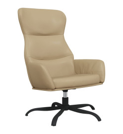 Chaise de relaxation avec tabouret Cappuccino Similicuir