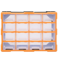 Organisateur multi-tiroirs avec 16 tiroirs centraux 52x16x37 cm