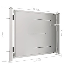 Portail de jardin 100x75 cm Acier inoxydable