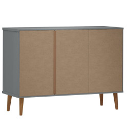 Buffet MOLDE Gris 113x40x80 cm Bois massif de pin