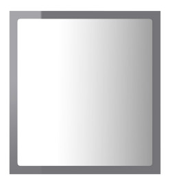 Miroir LED de salle de bain Gris brillant 40x8,5x37cm Acrylique