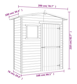 Abri de stockage de jardin Bois de pin imprégné