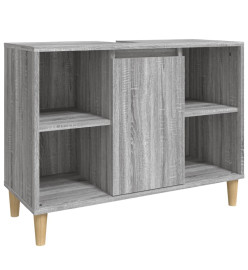 Meuble d'évier sonoma gris 80x33x60 cm bois d'ingénierie