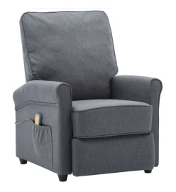 Fauteuil de massage Gris foncé Tissu