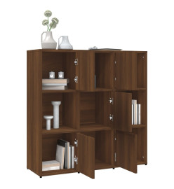 Bibliothèque Chêne marron 90x30x90 cm Bois d'ingénierie