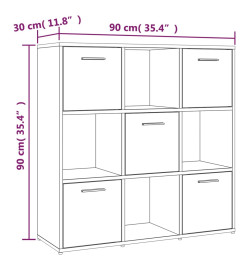 Bibliothèque Chêne marron 90x30x90 cm Bois d'ingénierie