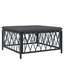 Salon de jardin avec coussins 5 pcs anthracite acier