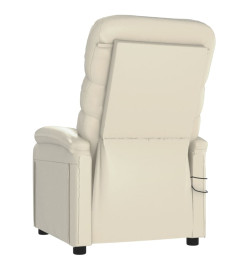 Fauteuil de massage électrique Crème Similicuir