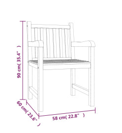 Ensemble à dîner de jardin 4 pcs Bois de teck massif