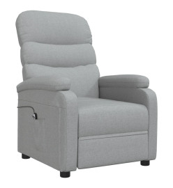 Fauteuil inclinable électrique Gris clair Tissu