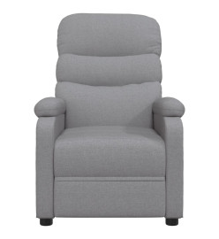 Fauteuil inclinable électrique Gris clair Tissu